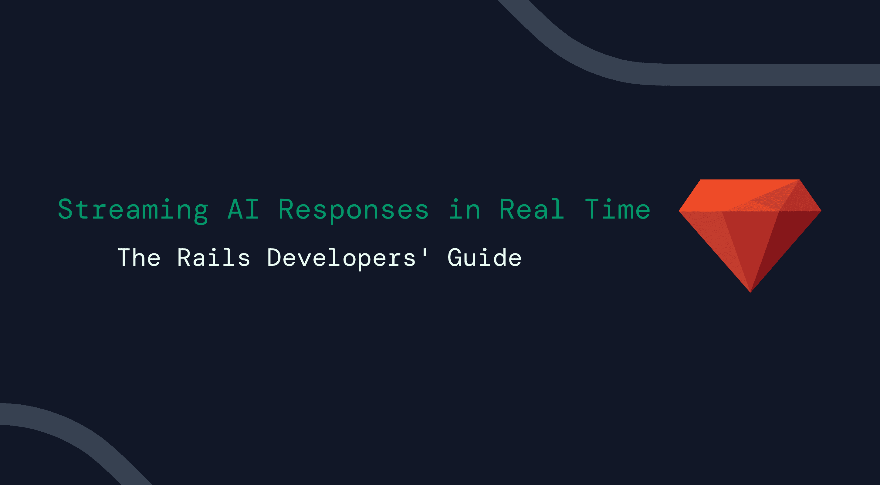 Illustration of ruby gem with test "Streaming AI Responses in Ruby on Rails"